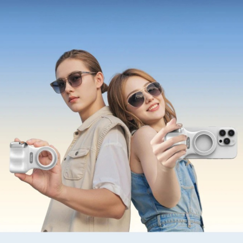 iPhone/Android対応  ワイヤレスリモコン付き 撮影グリップ