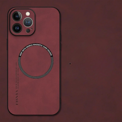 MagSafe対応 ソフトケース レザー風仕上げ