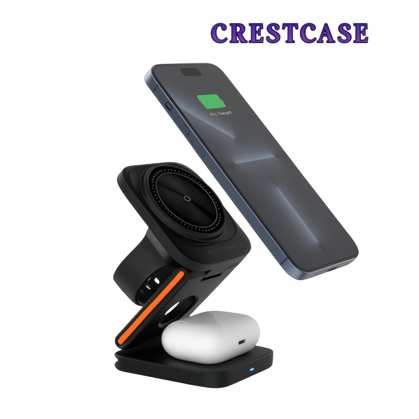 MagSafe対応 3台同時充電 ワイヤレス充電ステーション 30W 折りたたみ式