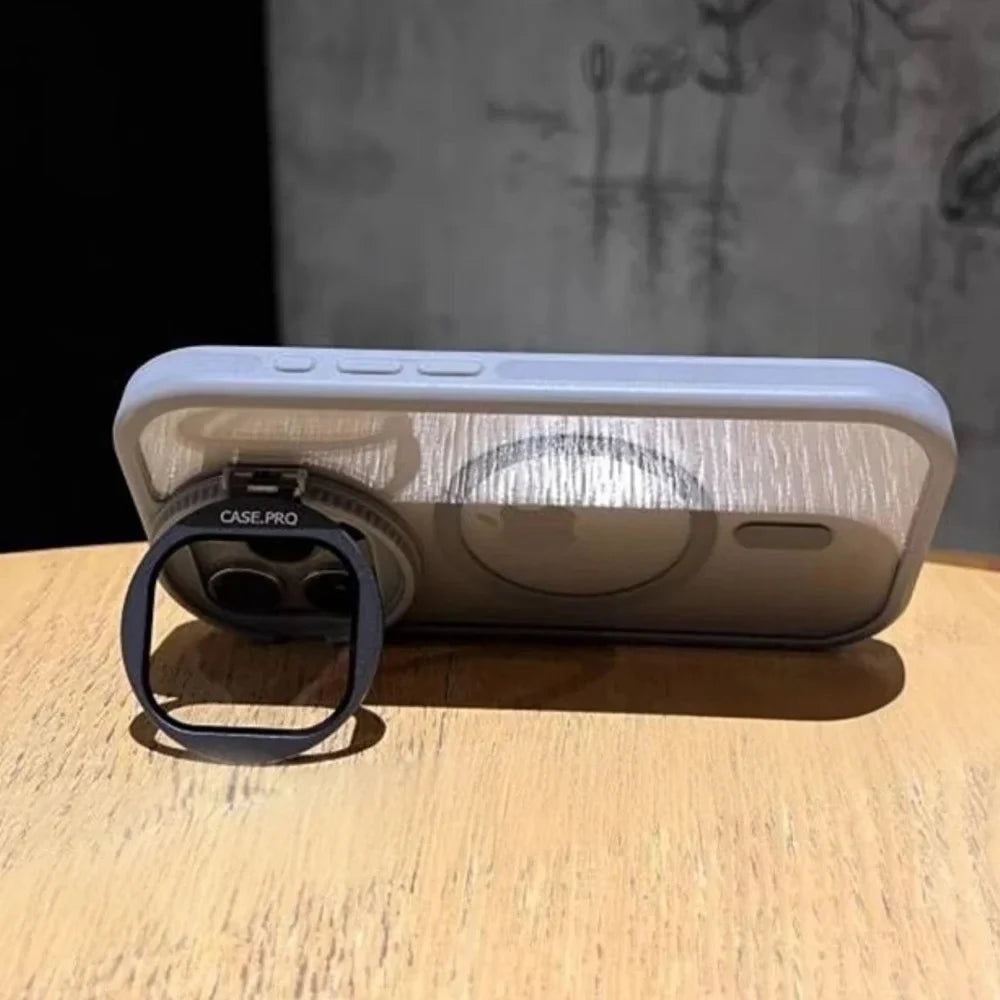iPhoneケース MagSafe対応 透明カバー レンズ保護&スタンド機能付き