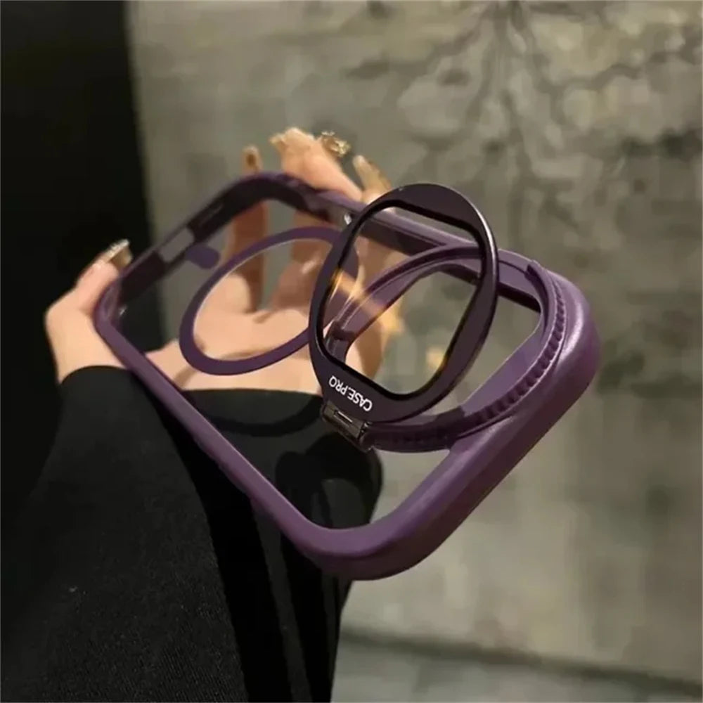 iPhoneケース MagSafe対応 透明カバー レンズ保護&スタンド機能付き