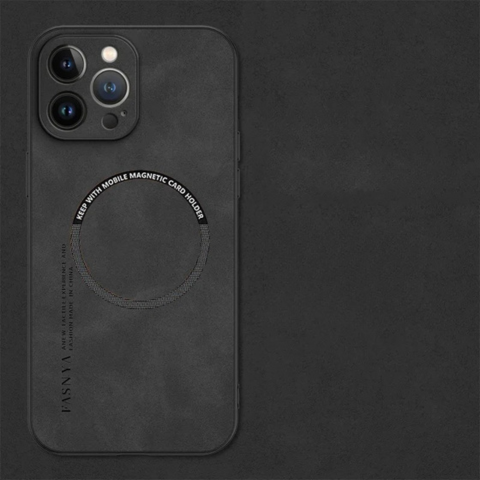 MagSafe対応 ソフトケース レザー風仕上げ