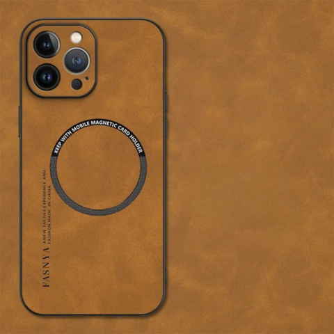 MagSafe対応 ソフトケース レザー風仕上げ