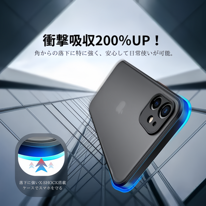 耐衝撃 iPhoneケース バンパー保護 シリコン＆ハード素材 衝撃吸収カバー