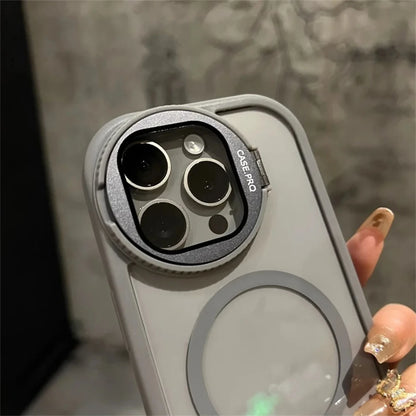 iPhoneケース MagSafe対応 透明カバー レンズ保護&スタンド機能付き