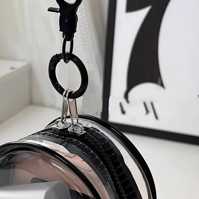ミニ透明ジッパー収納ポーチ｜イヤホン＆充電器用 コンパクト整理バッグ