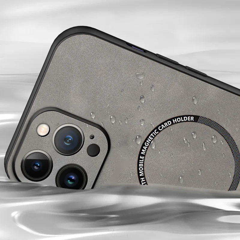 MagSafe対応 ソフトケース レザー風仕上げ