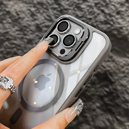 MagSafe対応 高級耐衝撃ケース iPhone用 レンズ保護カバー